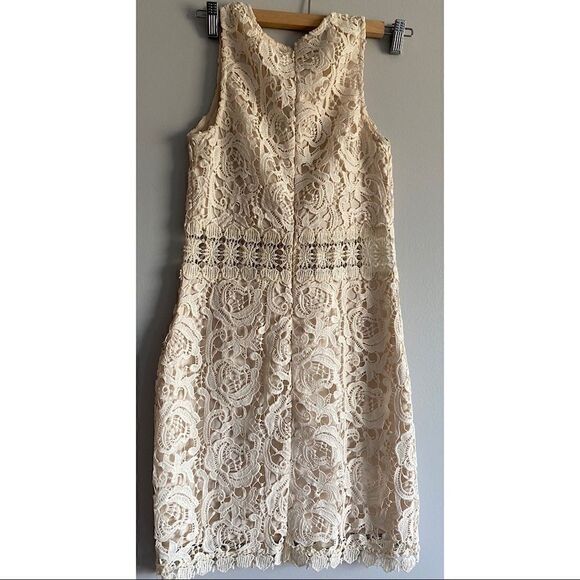 Just Me Floral Lace Midi Dress. Size S - Picture 2 of 6